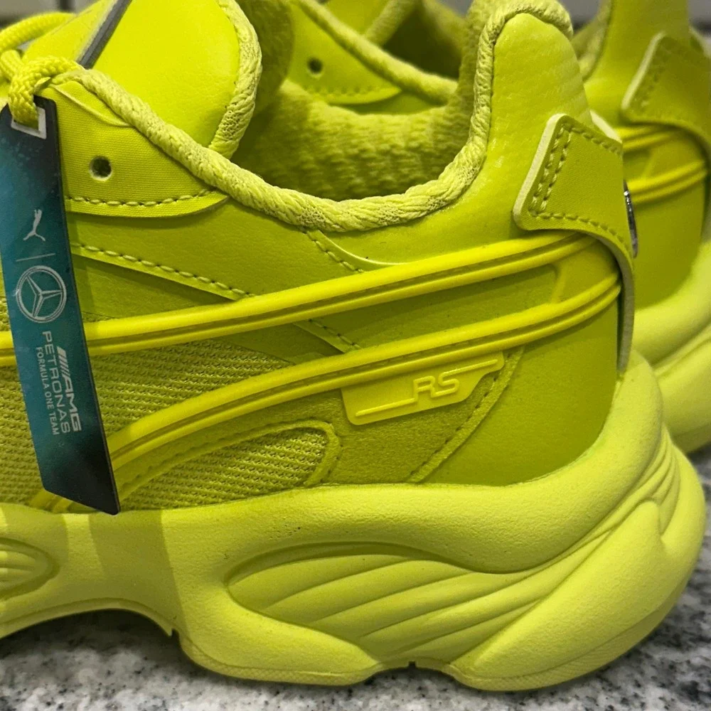 Puma Womens 7.5 Mercedes-AMG Petronas F1 RS-Connect Yellow Sneakers 306842-01
